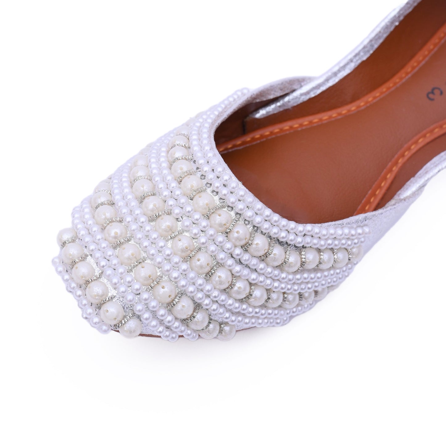 Pearlescent Handmade Pakistani Indian Khusa Sandal| Diamonte and Pearl Punjabi Jutti | Wedding shoes | Gift For Her | Gold Silver