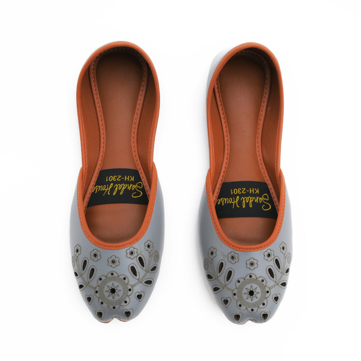 Laser Cut Soft Cushioned Leather Look Khusa Shoes | Punjabi Jutti | Ethnic Handmade Womens Sandals | Black White Pink Grey Yellow Mustard