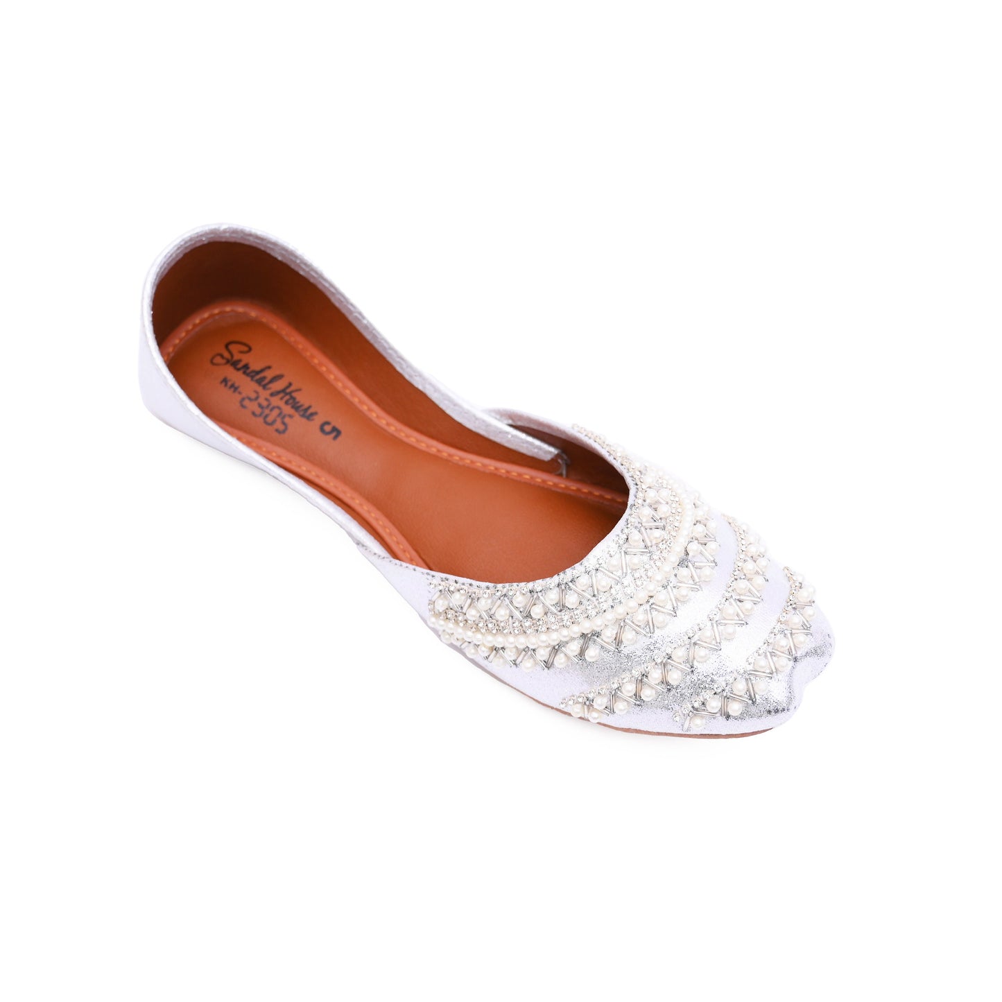 Handmade Pakistani Indian Khusa Sandal | Pearl & Diamonte Embroidery Punjabi Jutti | Wedding Party shoes | Gift For Her Soft Cushion Insole