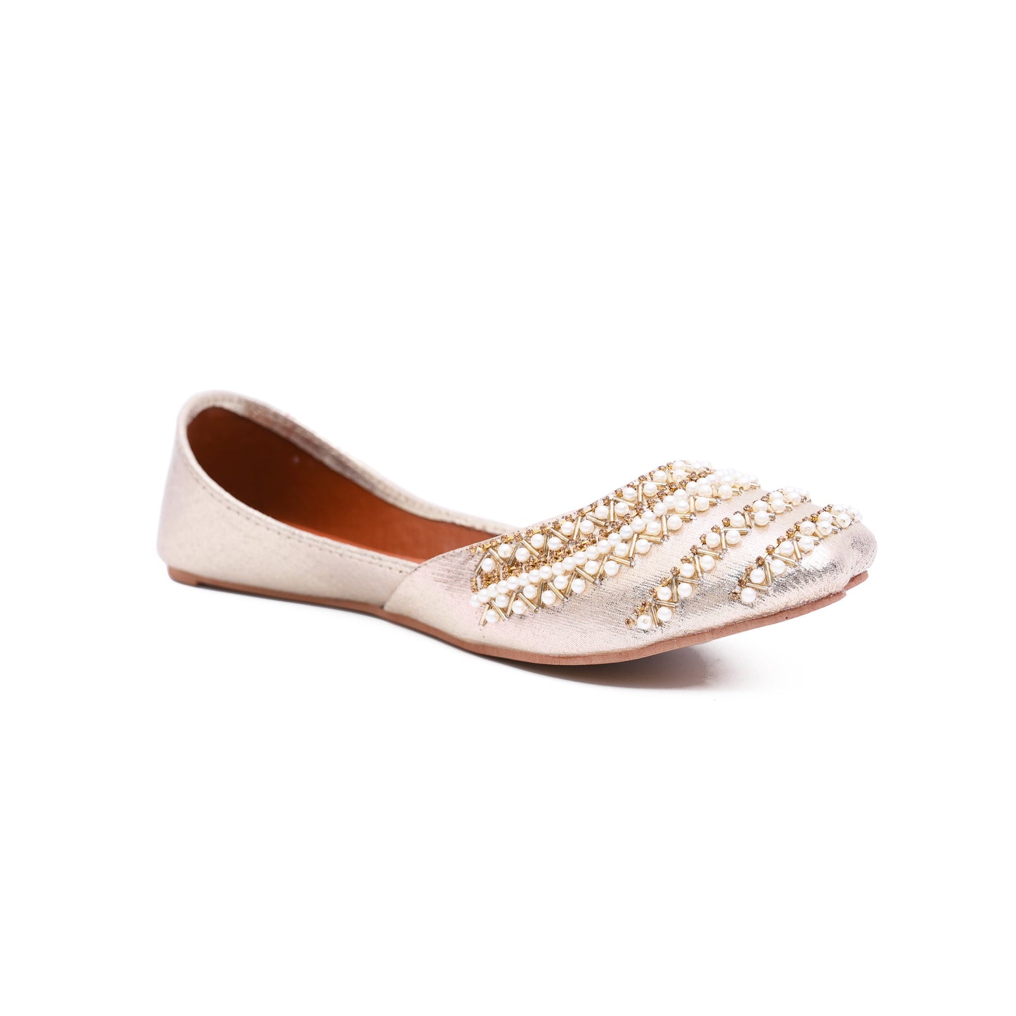 Handmade Pakistani Indian Khusa Sandal | Pearl & Diamonte Embroidery Punjabi Jutti | Wedding Party shoes | Gift For Her Soft Cushion Insole