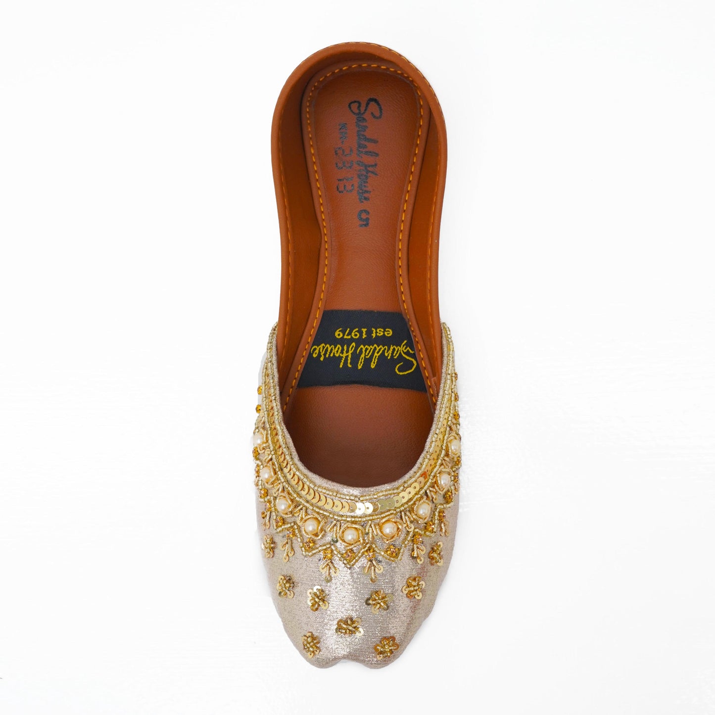 Layla Handmade Ladies Pakistani Indian Khusa Sandal | Sequin and Pearl Punjabi Jutti | Wedding shoes | Gift For Her | Gold Silver Black