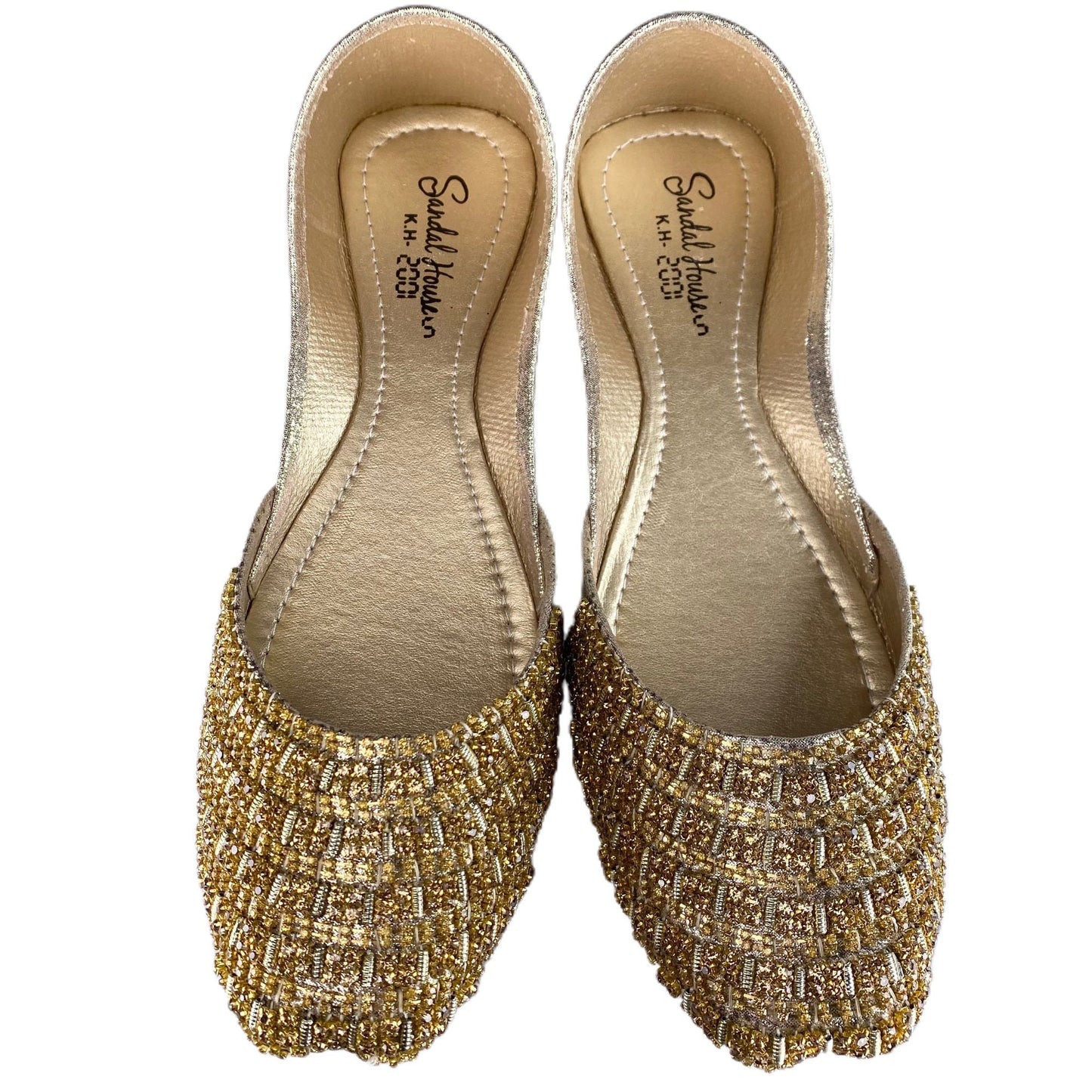 Handmade Pakistani Indian Khusa Sandal | Diamonte and Embroidery Punjabi Jutti | Wedding shoes | Gift For Her