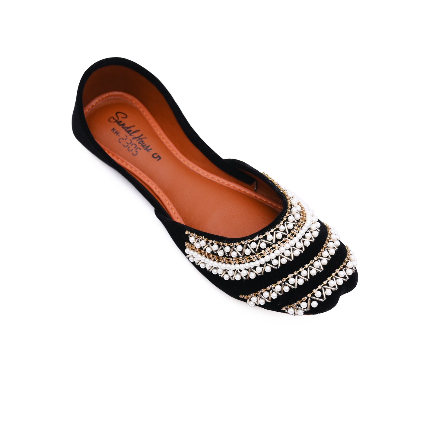 Handmade Pakistani Indian Khusa Sandal | Pearl & Diamonte Embroidery Punjabi Jutti | Wedding Party shoes | Gift For Her Soft Cushion Insole