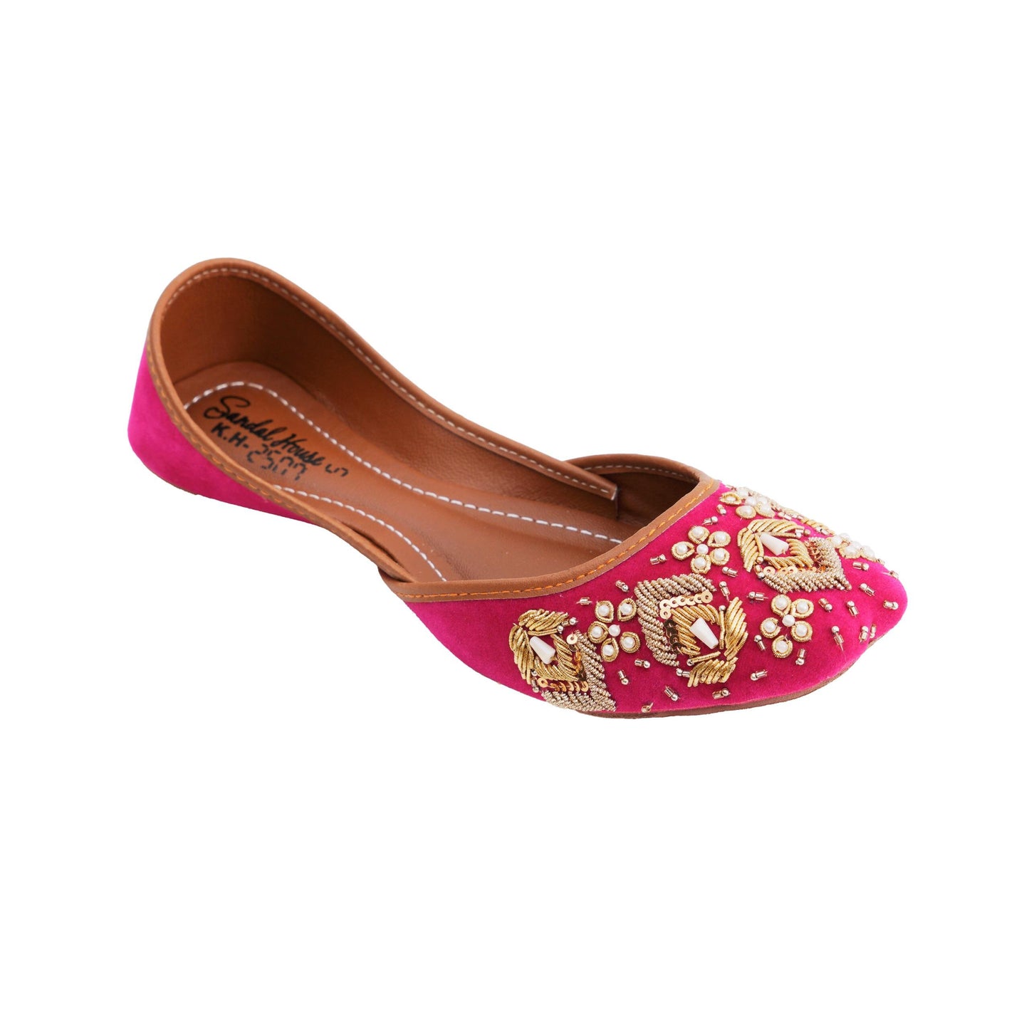 Handmade Pakistani Indian Khusa Sandal | Diamonte and Embroidery Punjabi Jutti | Wedding shoes | Gift For Her Gold Silver Pink Black