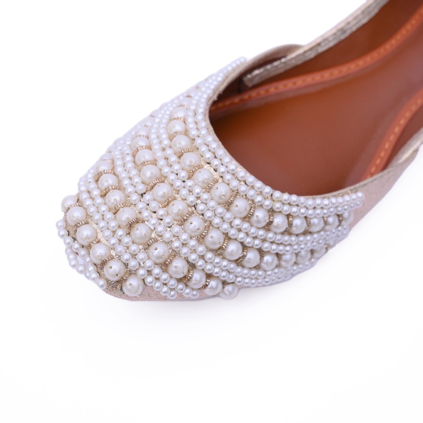 Pearlescent Handmade Pakistani Indian Khusa Sandal| Diamonte and Pearl Punjabi Jutti | Wedding shoes | Gift For Her | Gold Silver