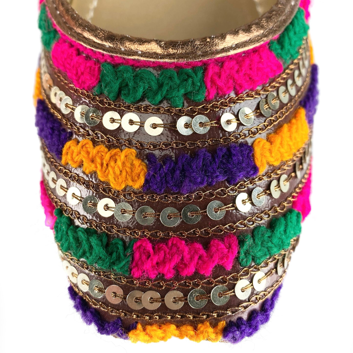 Handmade Multi Coloured Pakistani Indian Khusa Sandal | Mehndi and Party Punjabi Jutti | Sequin Wedding shoes | Gift For Her