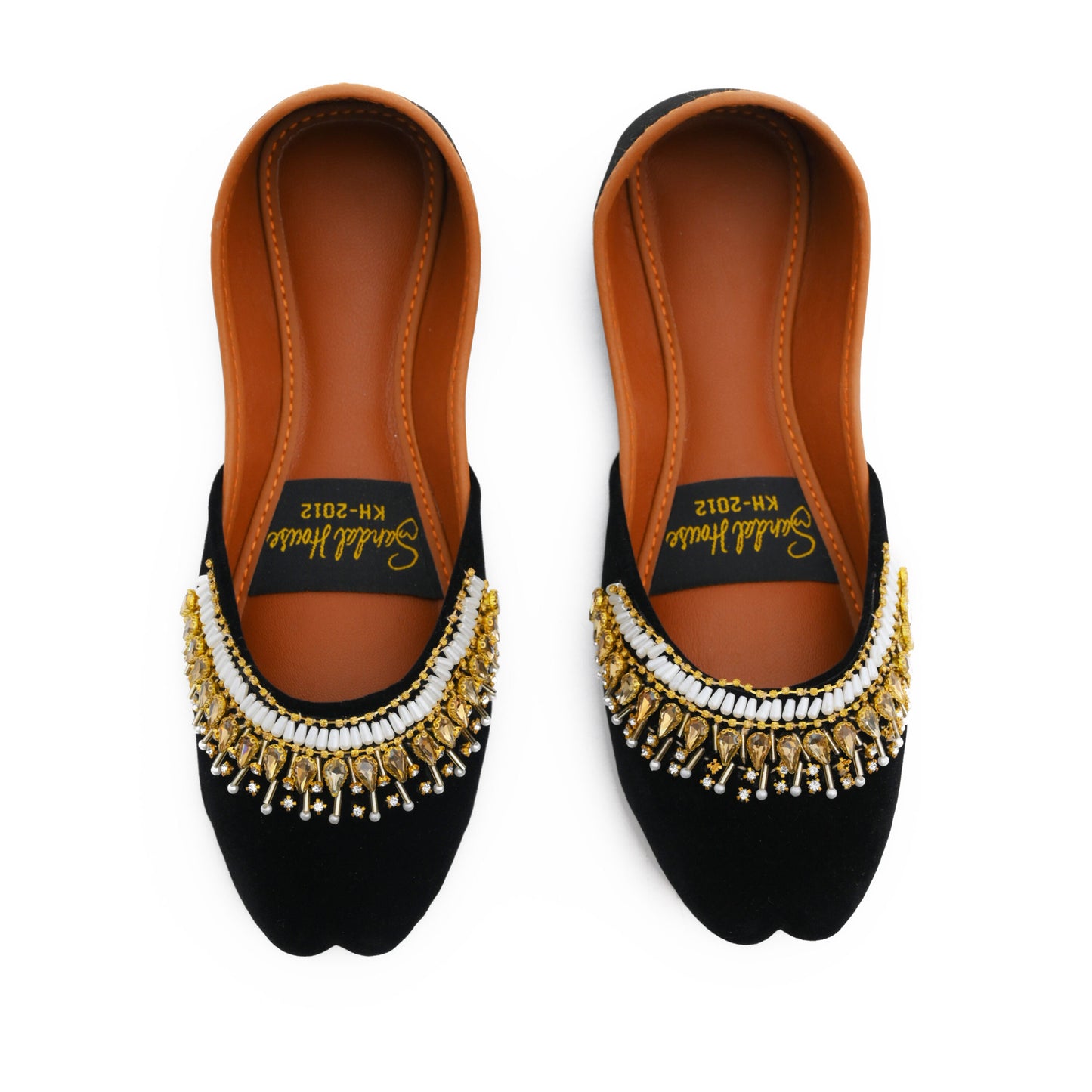 Handcrafted Ladies Pakistani Indian Khusa Sandal | Diamonte and Pearl Punjabi Jutti | Party shoes | Gift For Her | Gold Silver Black