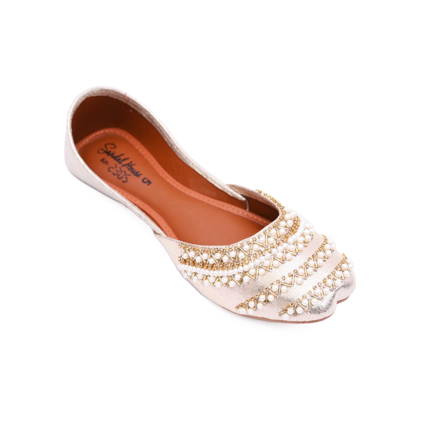 Handmade Pakistani Indian Khusa Sandal | Pearl & Diamonte Embroidery Punjabi Jutti | Wedding Party shoes | Gift For Her Soft Cushion Insole