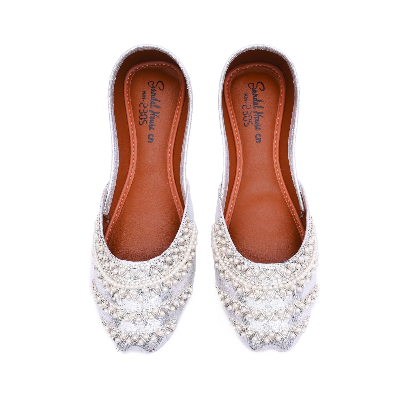 Handmade Pakistani Indian Khusa Sandal | Pearl & Diamonte Embroidery Punjabi Jutti | Wedding Party shoes | Gift For Her Soft Cushion Insole