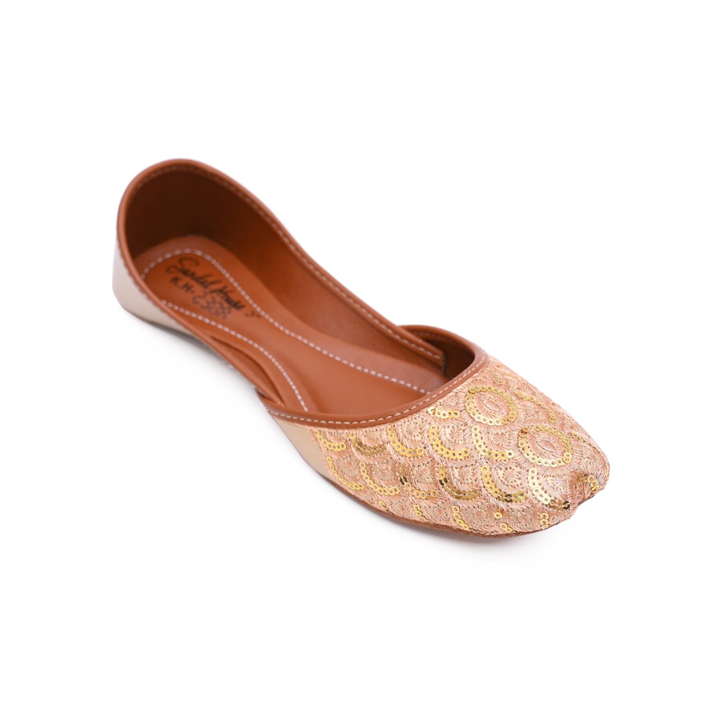 Handmade Ladies Pakistani Indian Khusa Sandal | Sequins Design Punjabi Jutti | Wedding shoes | Gift For Her | Gold Silver Black