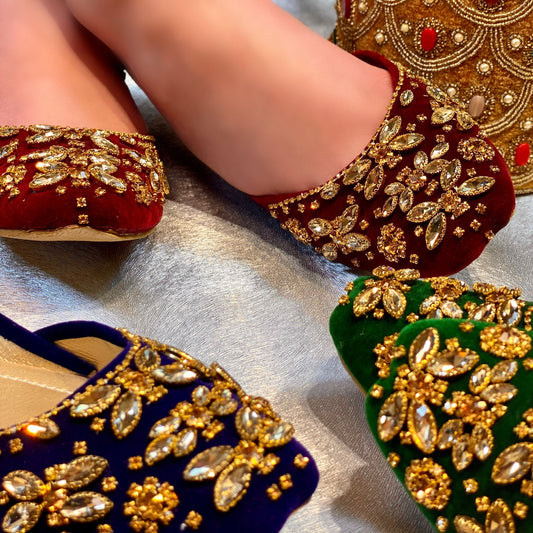 Handcrafted Women's Punjabi Jutti Khusa Sandal | Pakistani Indian Footwear | Wedding Shoes | Gift For Her | Butterfly By Sandal House