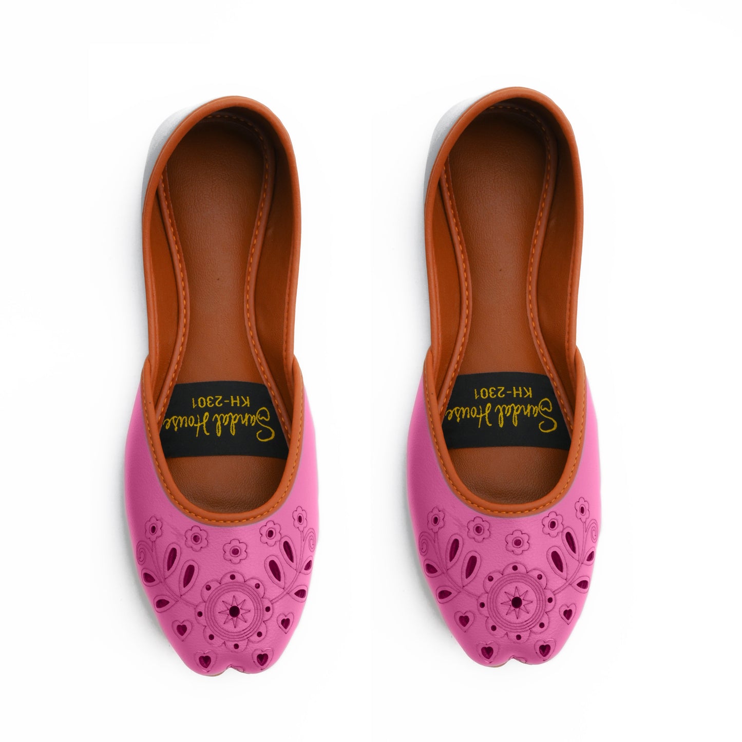 Laser Cut Soft Cushioned Leather Look Khusa Shoes | Punjabi Jutti | Ethnic Handmade Womens Sandals | Black White Pink Grey Yellow Mustard