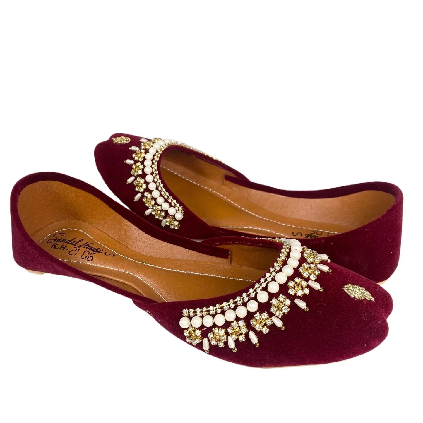 Handmade Ladies Pakistani Indian Khusa Sandal | Diamonte and Pearl Punjabi Jutti | Wedding shoes | Gift For Her | Gold Silver Black Pink