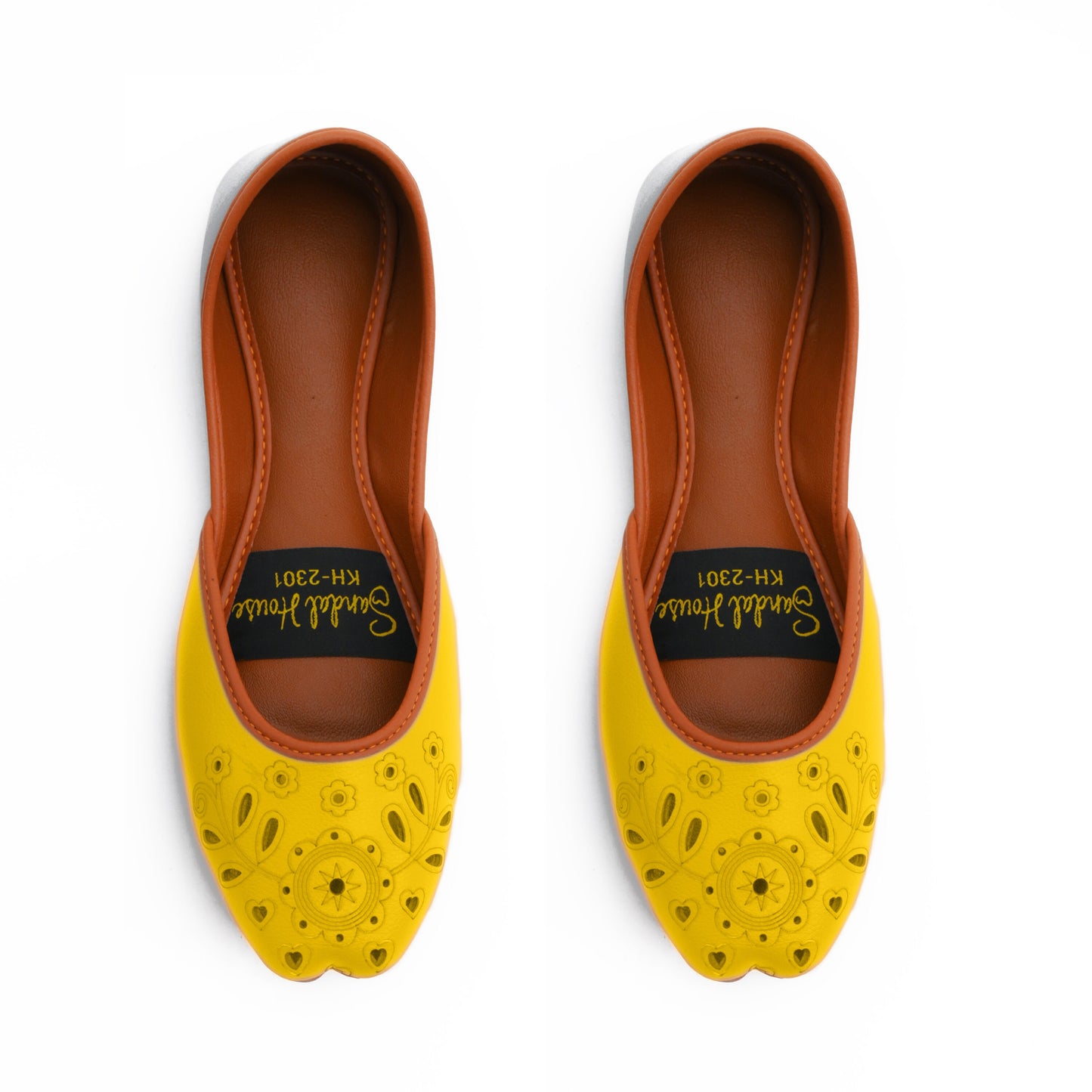 Laser Cut Soft Cushioned Leather Look Khusa Shoes | Punjabi Jutti | Ethnic Handmade Womens Sandals | Black White Pink Grey Yellow Mustard