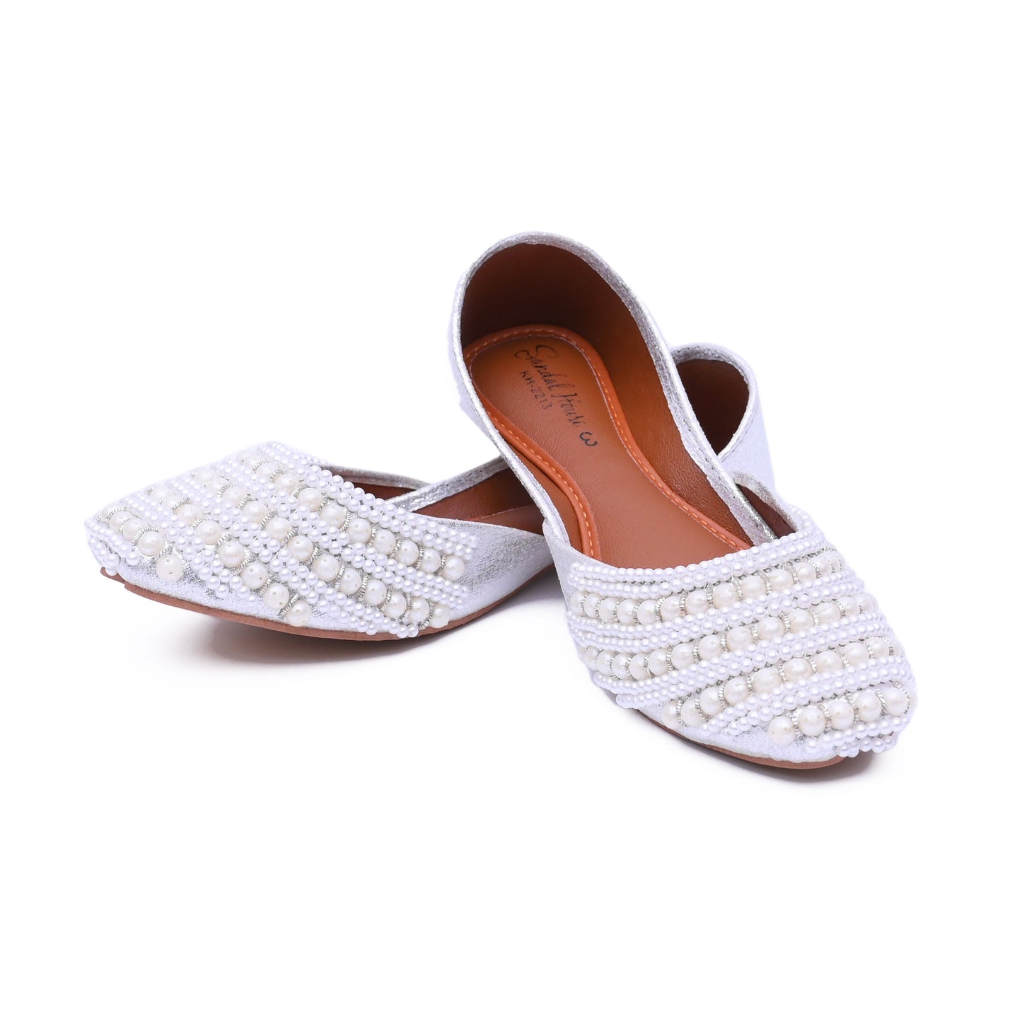 Pearlescent Handmade Pakistani Indian Khusa Sandal| Diamonte and Pearl Punjabi Jutti | Wedding shoes | Gift For Her | Gold Silver