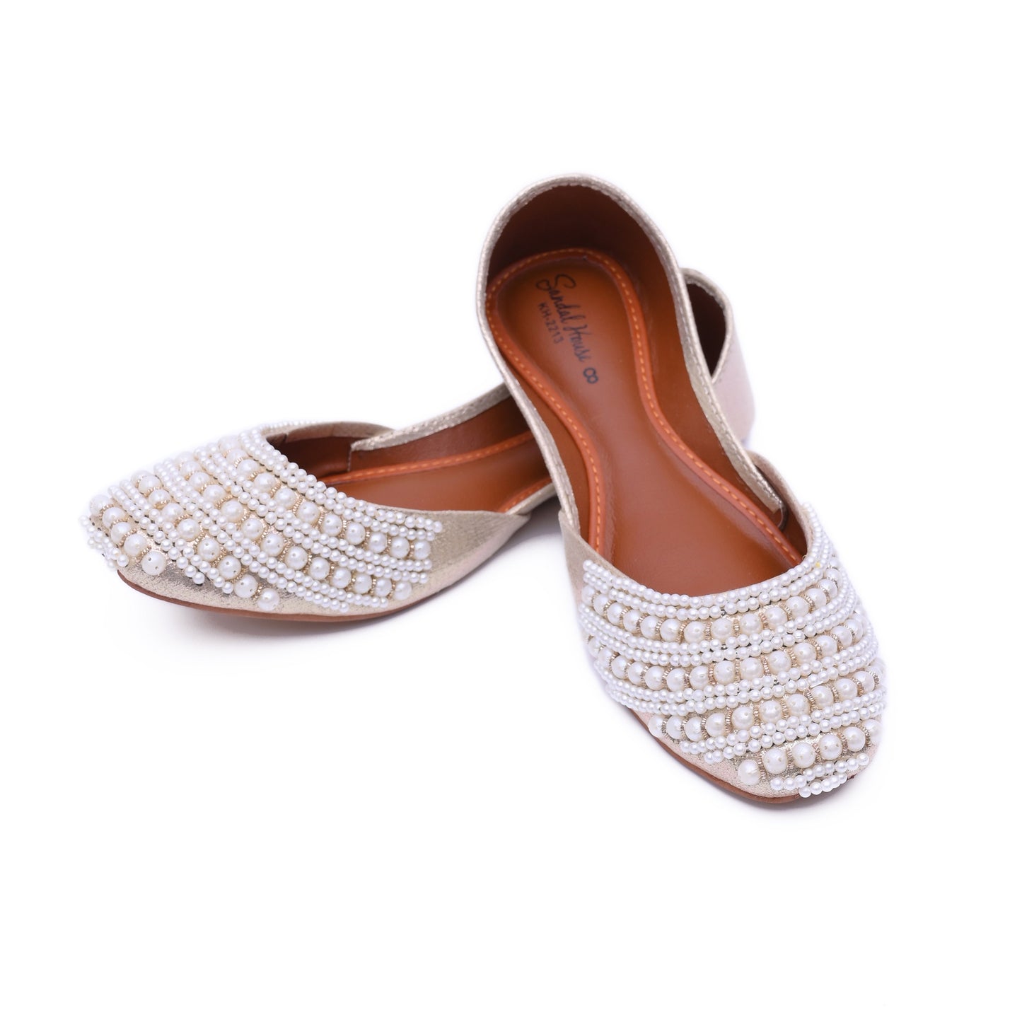 Pearlescent Handmade Pakistani Indian Khusa Sandal| Diamonte and Pearl Punjabi Jutti | Wedding shoes | Gift For Her | Gold Silver