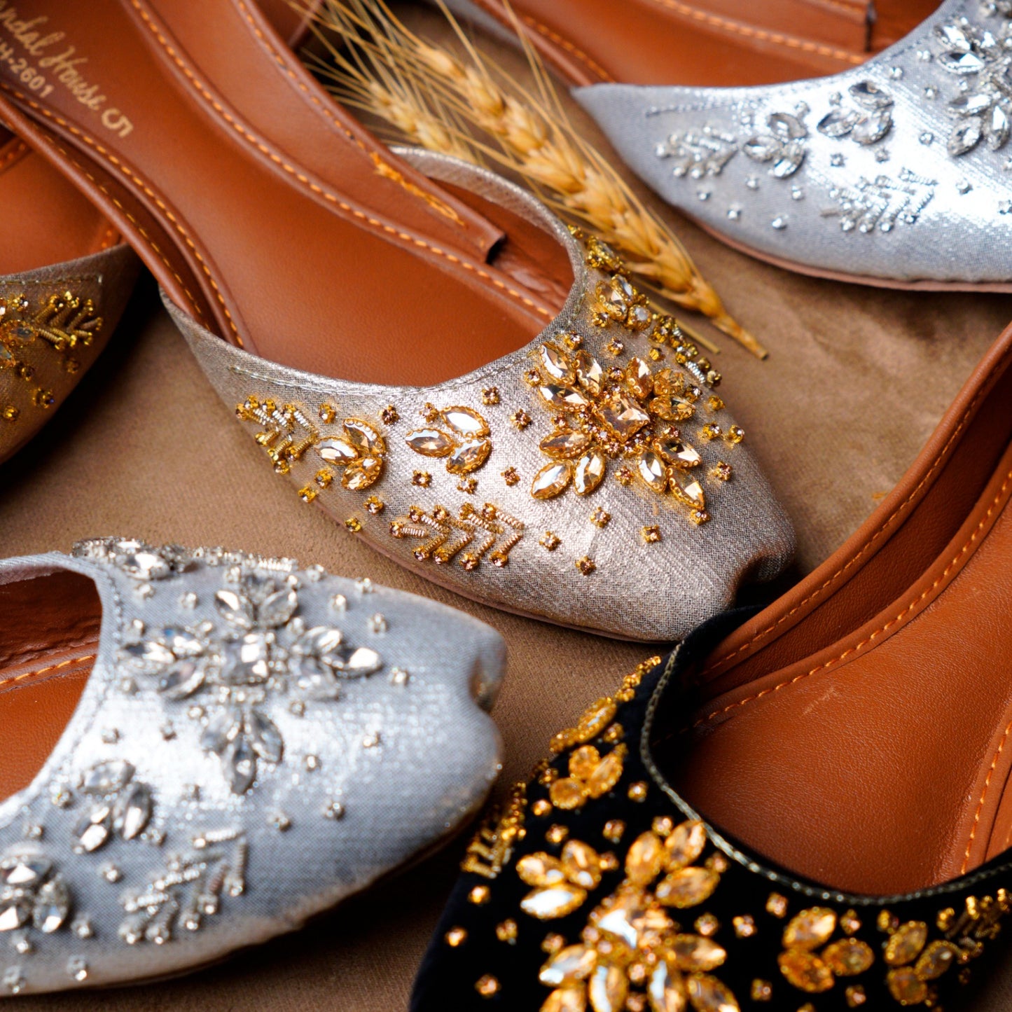 The Sitara Handmade Women's Khusa Juti Sandal | Gold Silver Black | Soft Foam Padded Insole | By Sandal House