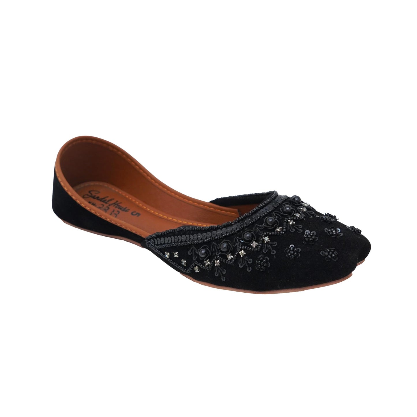 Layla Handmade Ladies Pakistani Indian Khusa Sandal | Sequin and Pearl Punjabi Jutti | Wedding shoes | Gift For Her | Gold Silver Black